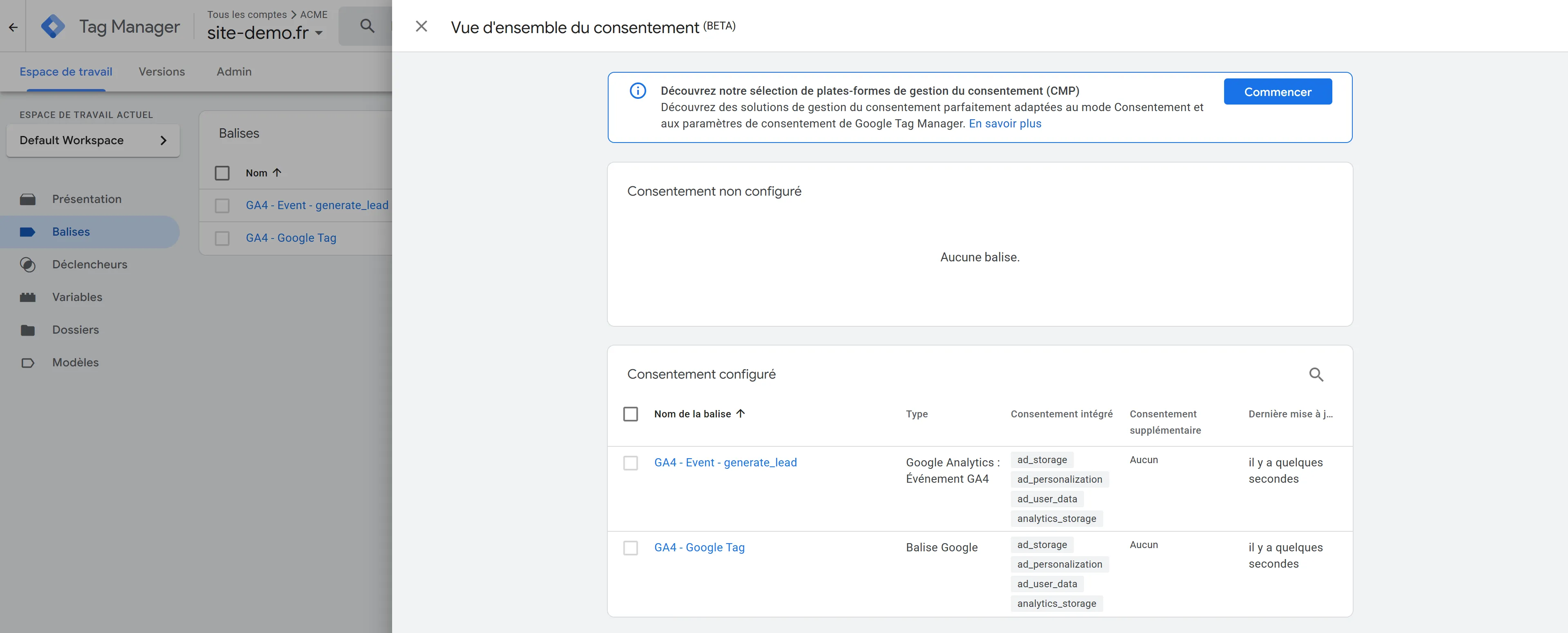 Validation du mode de consentement choisi