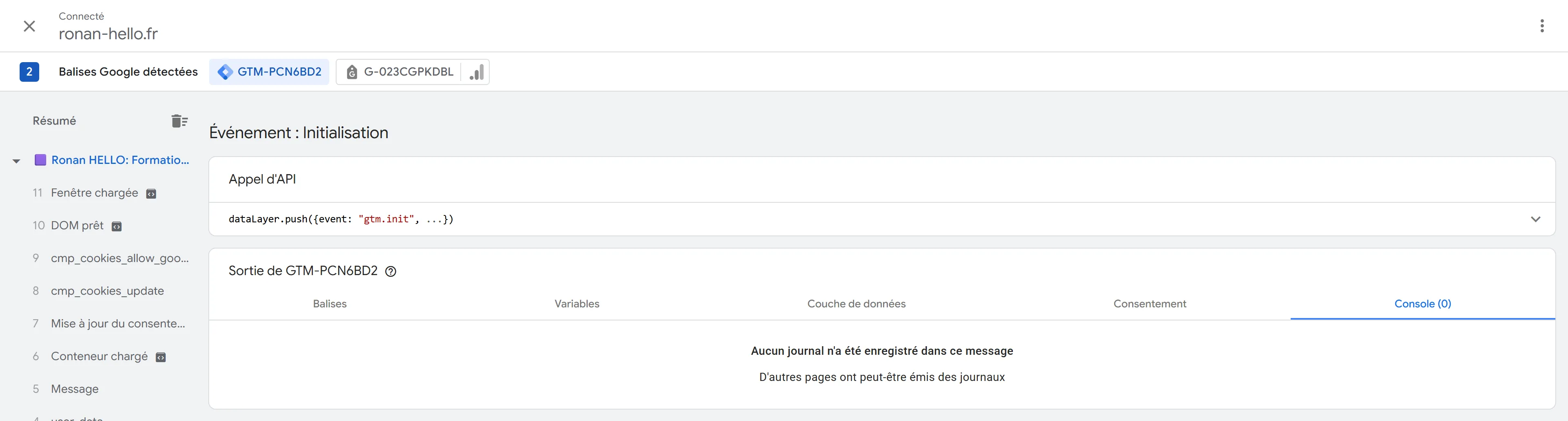 Prévisualiser les erreurs